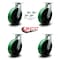 Service Caster 10 Inch Heavy Duty Green Poly on Cast Iron Caster Set with Swivel Locks, 4PK SCC-KP92S1030-PUR-GB-BSL-4 - alternate 4